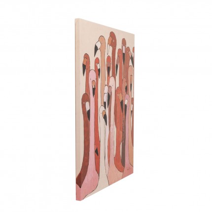 Tableau Touched flamants roses 90x120cm Kare Design