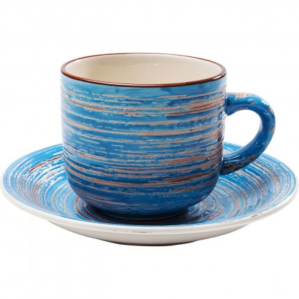 Tasses Swirl Blue set de 4 Kare Design