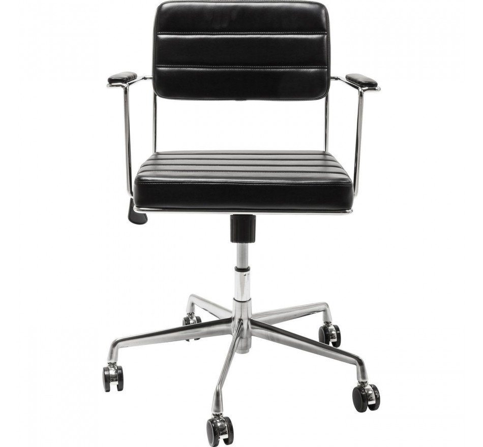 Chaise de bureau pivotante Dottore noir Kare Design