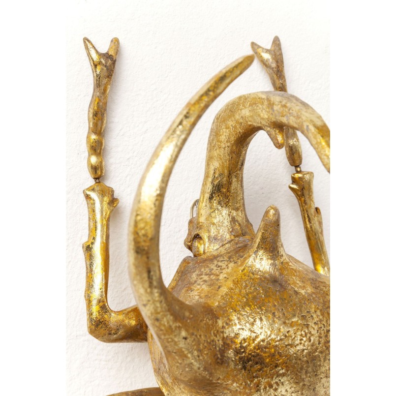 Wall Decoration Atlas Beetle Gold Kare Design