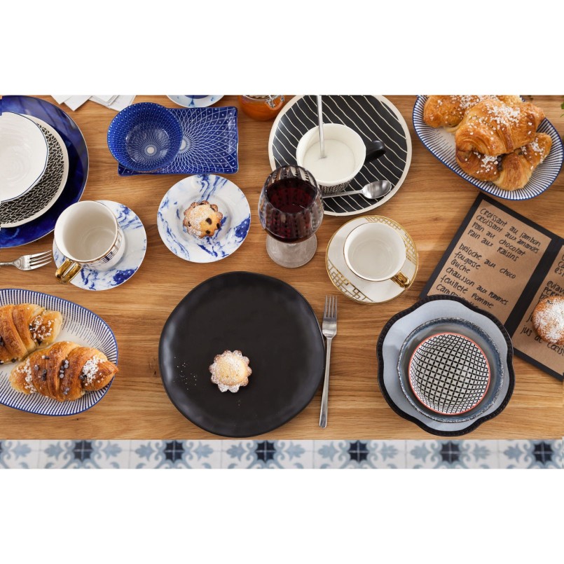 Plate Organic Black Ø26cm Kare Design