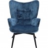 Fauteuil Vicky velours bleu pétrole Kare Design