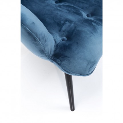 Fauteuil Vicky velours bleu pétrole Kare Design