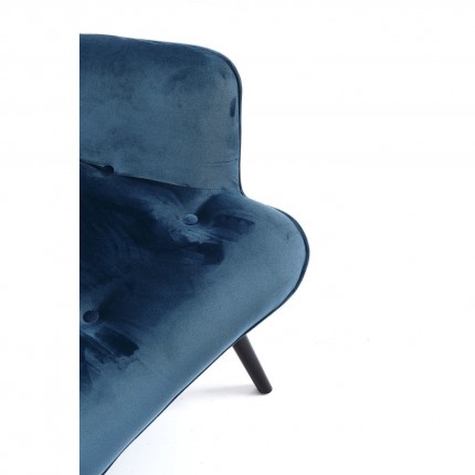 Fauteuil Vicky velours bleu pétrole Kare Design