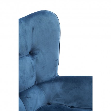 Fauteuil Vicky velours bleu pétrole Kare Design