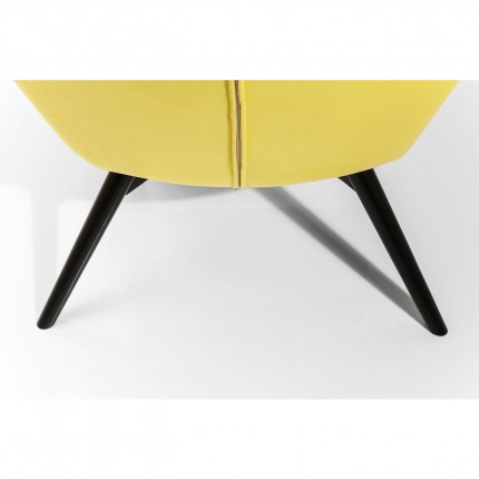 Fauteuil Vicky velours jaune