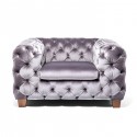 Fauteuil Desire Velvet Gris Kare Design