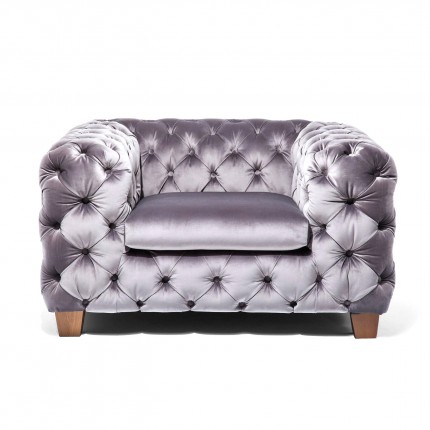 Fauteuil Desire velours gris Kare Design