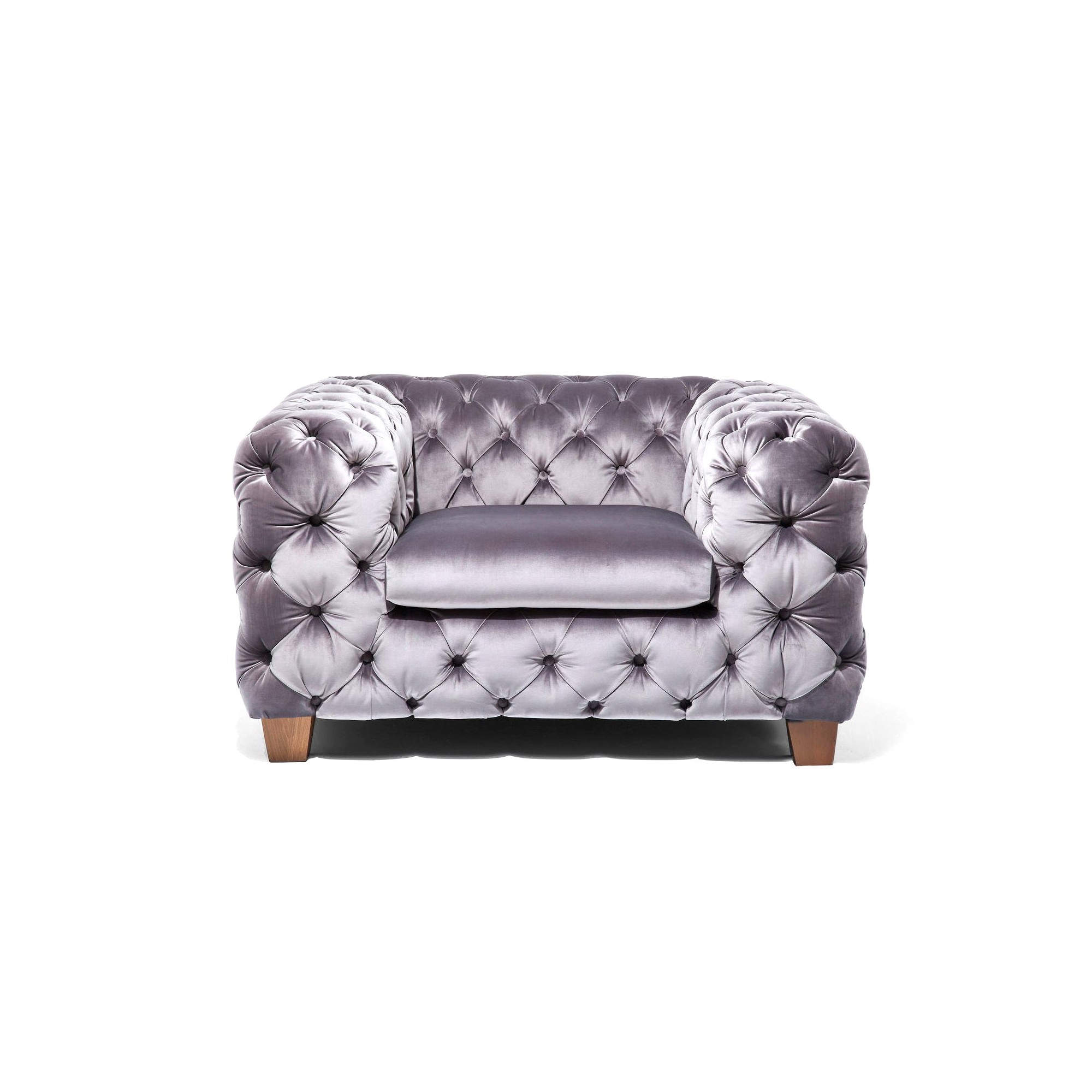 Fauteuil Desire Velvet Gris Kare Design