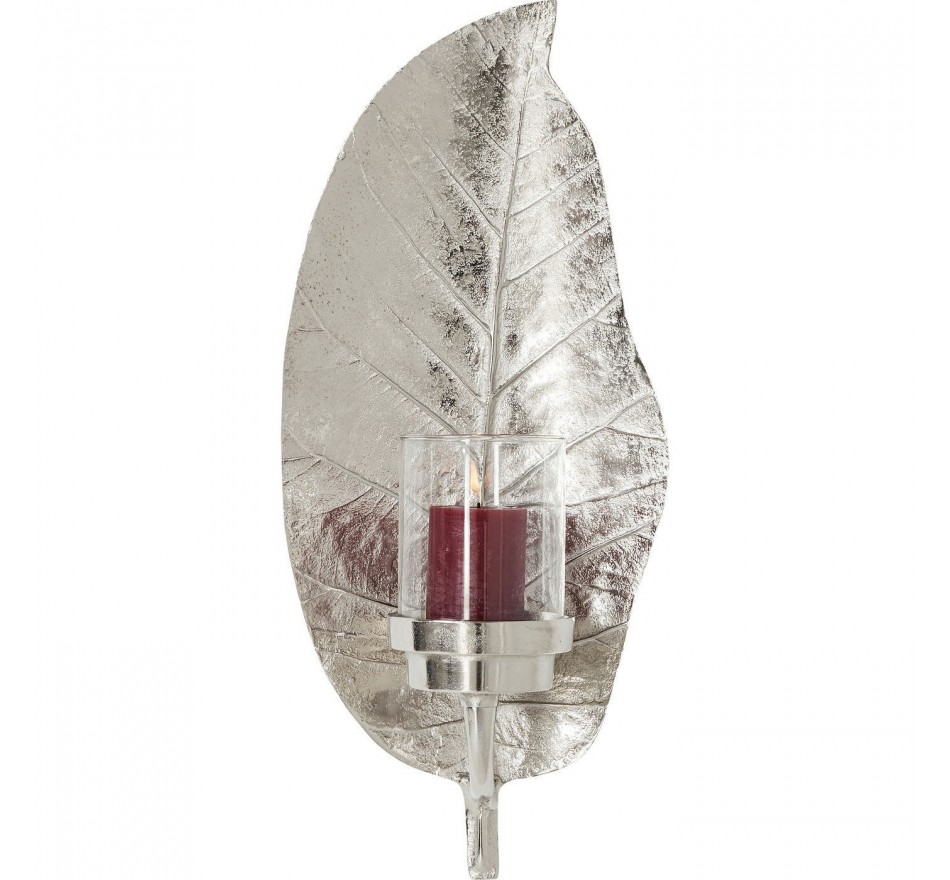 Bougeoir Leaf argent