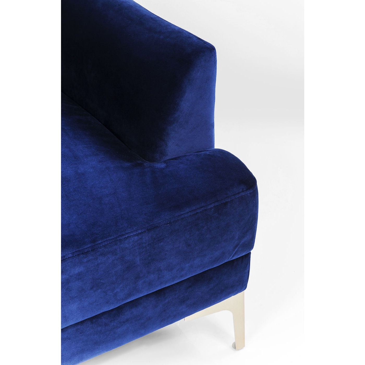 Canapé Proud 3 places velours bleu roi Kare Design