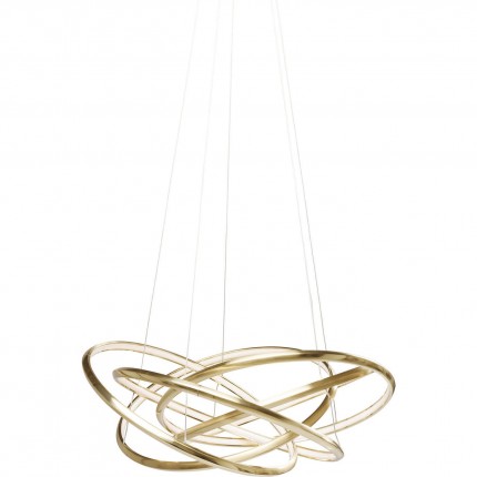 Suspension Saturn LED 120cm dorée Kare Design