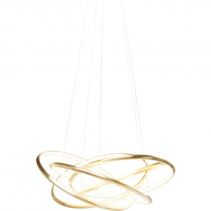 Suspension Saturn LED 120cm dorée Kare Design