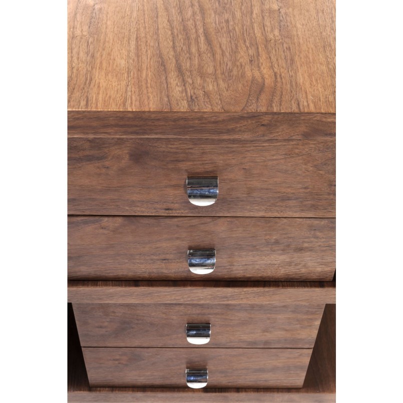 Desk Soft Snake Walnut 150x70cm Kare Design