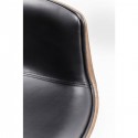 Fauteuil pivotant Club 54 noyer