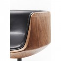 Fauteuil pivotant Club 54 noyer