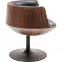 Fauteuil pivotant Club 54 noyer