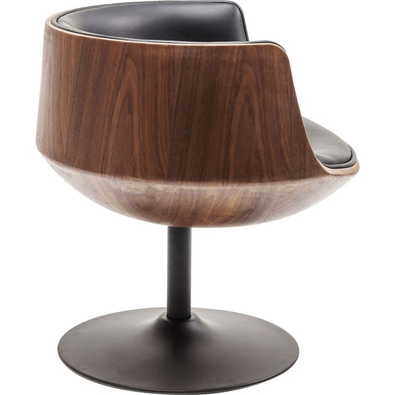 Fauteuil pivotant Club 54 noyer