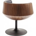 Fauteuil pivotant Club 54 noyer