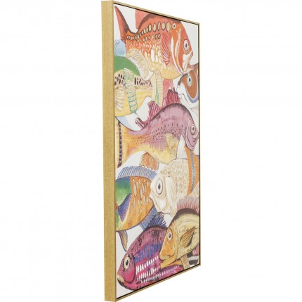Tableau Touched Fish Meeting One 70x100cm Kare Design