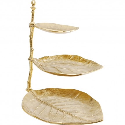Porte-bijoux feuilles dorées 45cm Kare Design