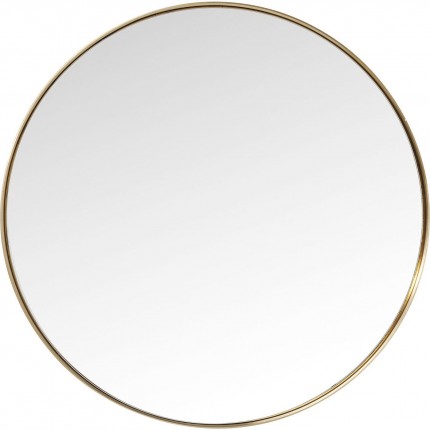 Miroir Curve rond laiton 100cm Kare Design