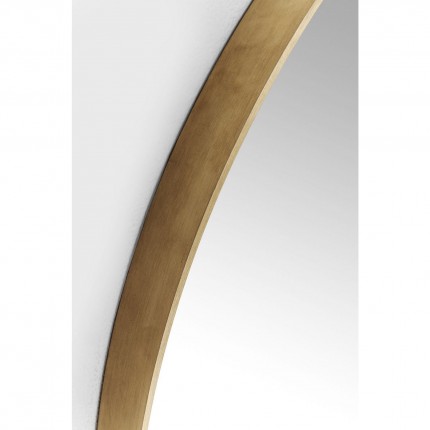 Miroir Curve rond laiton 100cm Kare Design