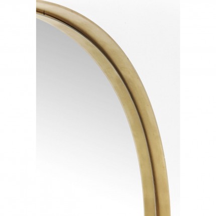 Miroir Curve rond laiton 100cm Kare Design