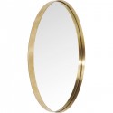 Miroir Curve rond laiton 100cm Kare Design