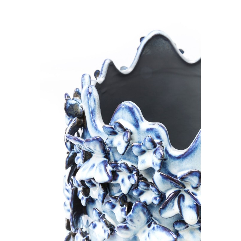 Vase Butterflies bleu clair 50cm Kare Design