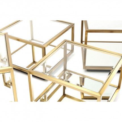 Tables basses Luigi set de 4 dorées Kare Design