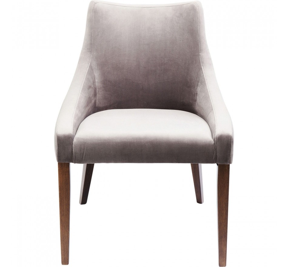 Chaise Mode velours grise Kare Design