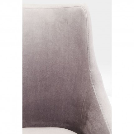Chaise Mode velours grise Kare Design