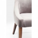 Chaise Mode velours grise Kare Design