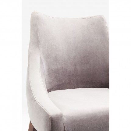 Chaise Mode velours grise Kare Design