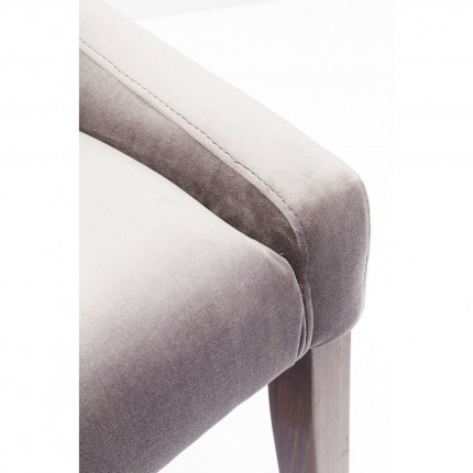 Chaise Mode velours grise Kare Design