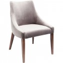 Chaise Mode velours grise Kare Design