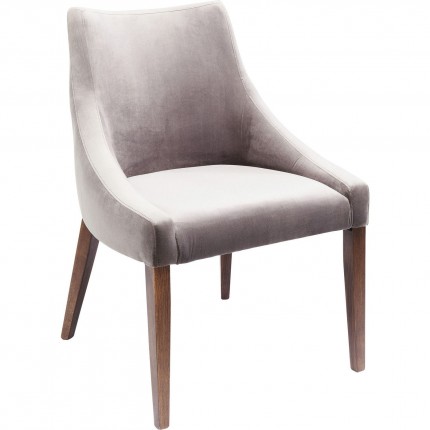 Chaise Mode velours grise Kare Design