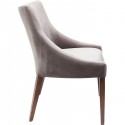 Chaise Mode velours grise Kare Design