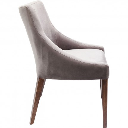 Chaise Mode velours grise Kare Design
