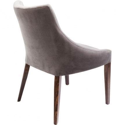 Chaise Mode velours grise Kare Design