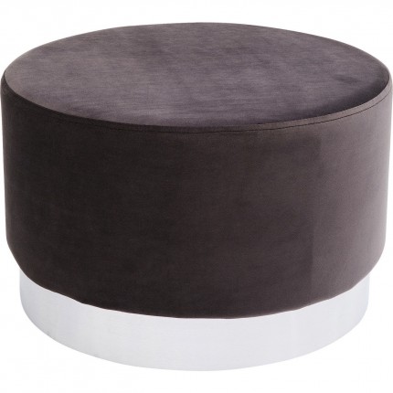 Tabouret Cherry Eclipse gris anthracite et chrome Kare Design