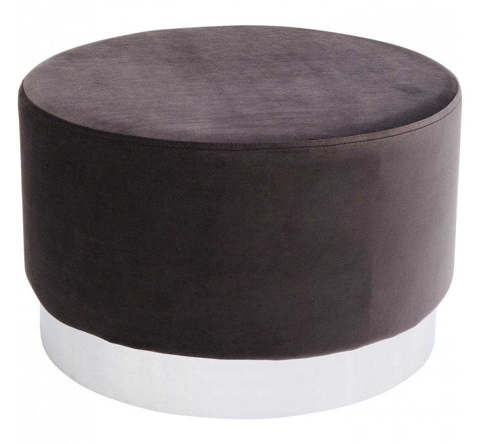 Tabouret Cherry Eclipse gris anthracite et chrome Kare Design