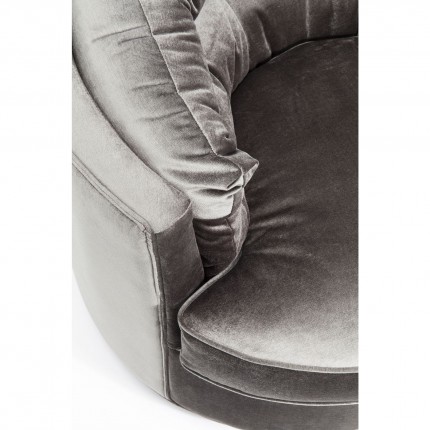 Fauteuil pivotant Music Hall velours gris Kare Design