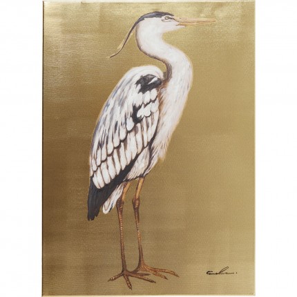 Tableau Touched Heron Right 70x50cm Kare Design
