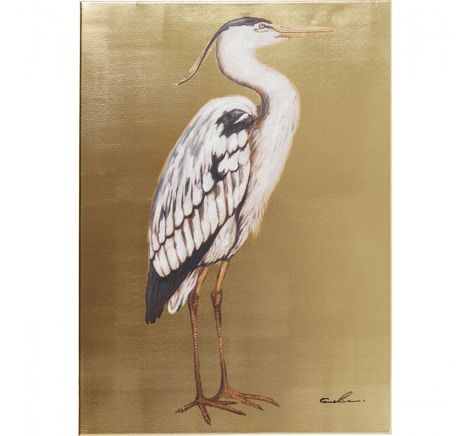 Tableau Touched Heron Right 70x50cm Kare Design