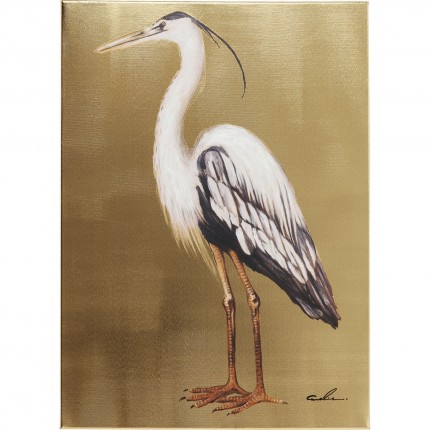 Tableau Touched Heron Left 70x50cm Kare Design