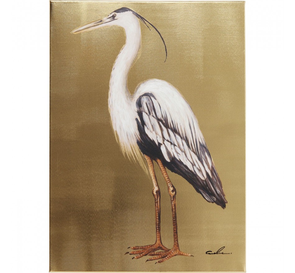 Tableau Touched Heron Left 70x50cm Kare Design