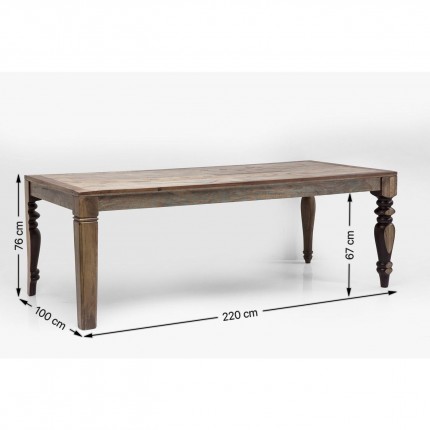 Table Duld Range 220x100cm Kare Design