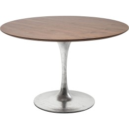 Table Invitation Set Walnut Zinc Ø120cm Kare Design
